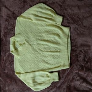 Rueay Glatzhofer bright yellow sweater